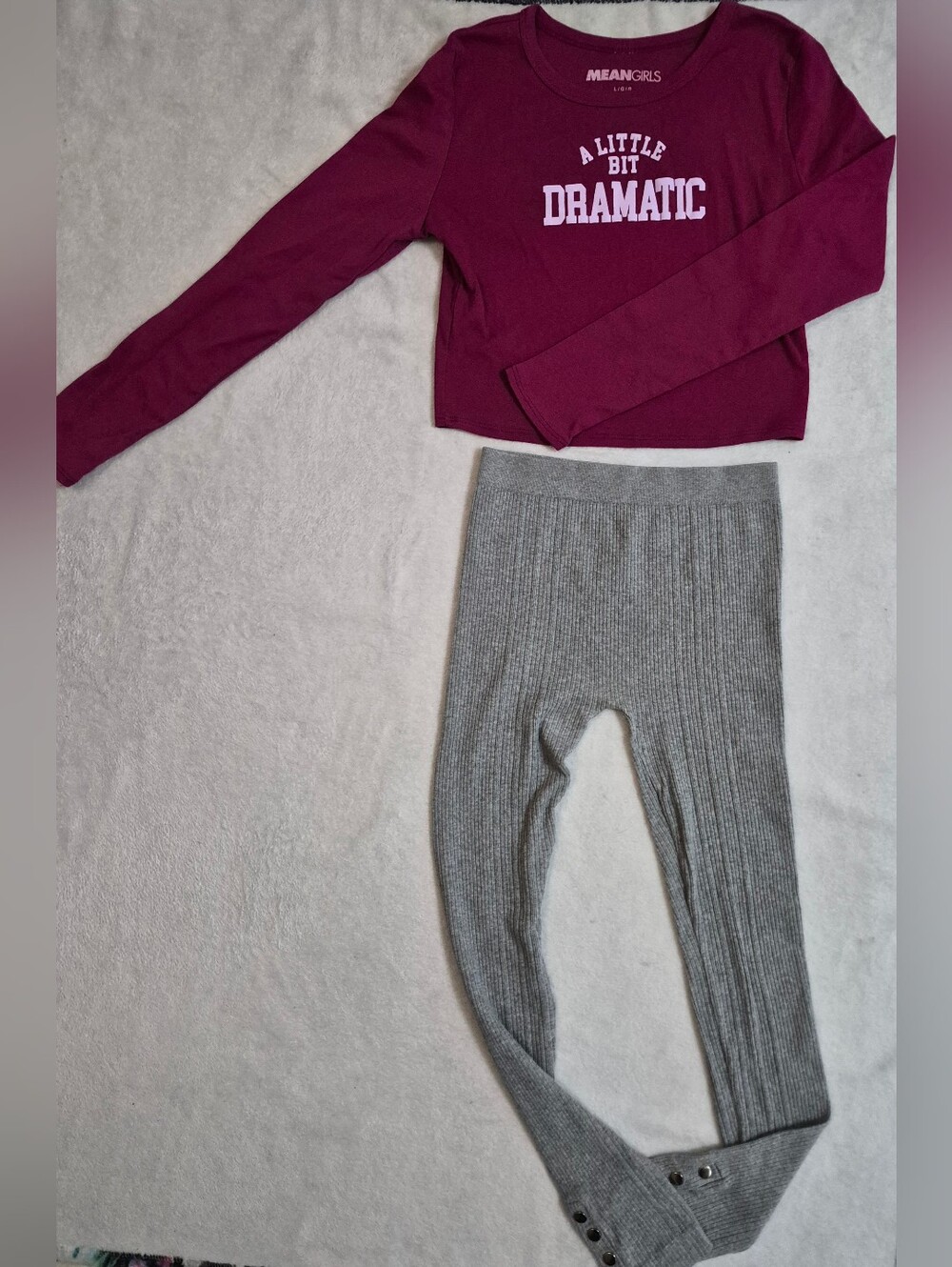 Free People M/L Leggings & NWOT Mean Girls Crop Top L Set